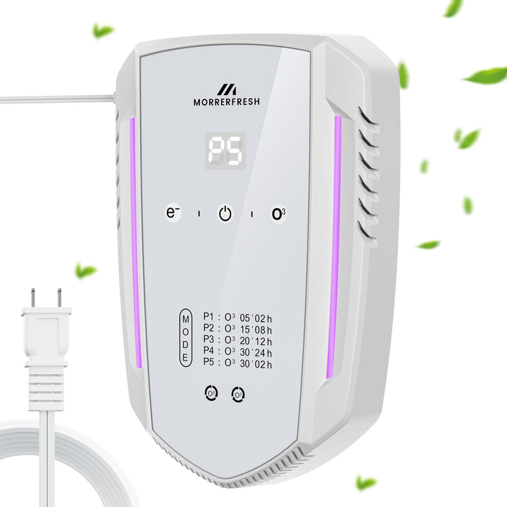 Morrerfresh cat litter deodorizer device plugged into wall outlet neutralizes odors