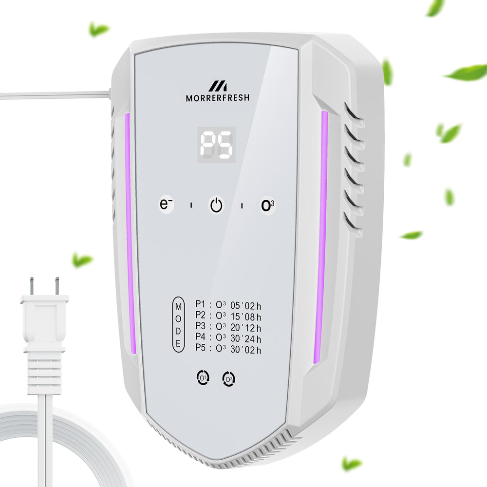 Morrerfresh cat litter deodorizer device plugged into wall outlet neutralizes odors