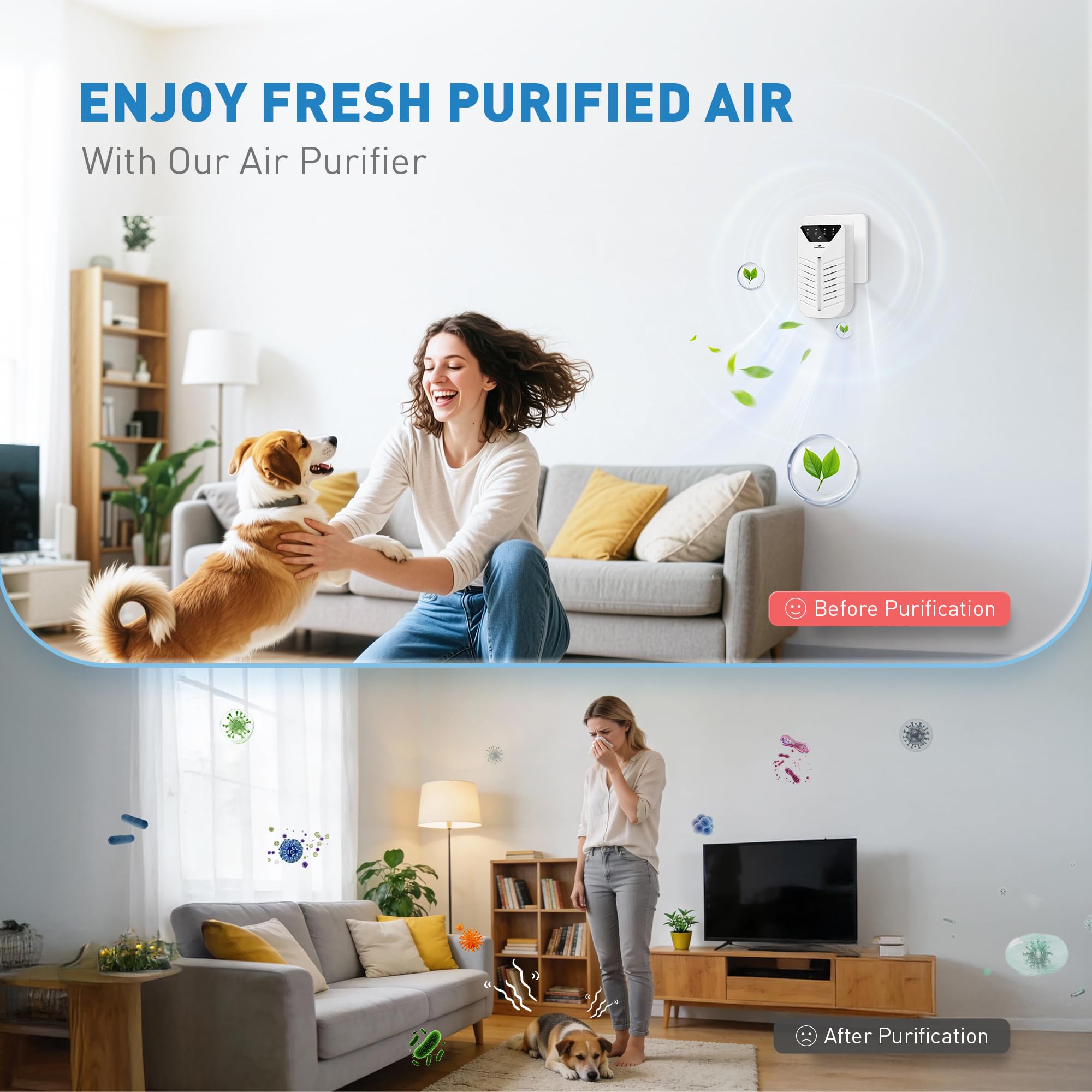 Morrerfresh wall-plug design for easy daily use.
