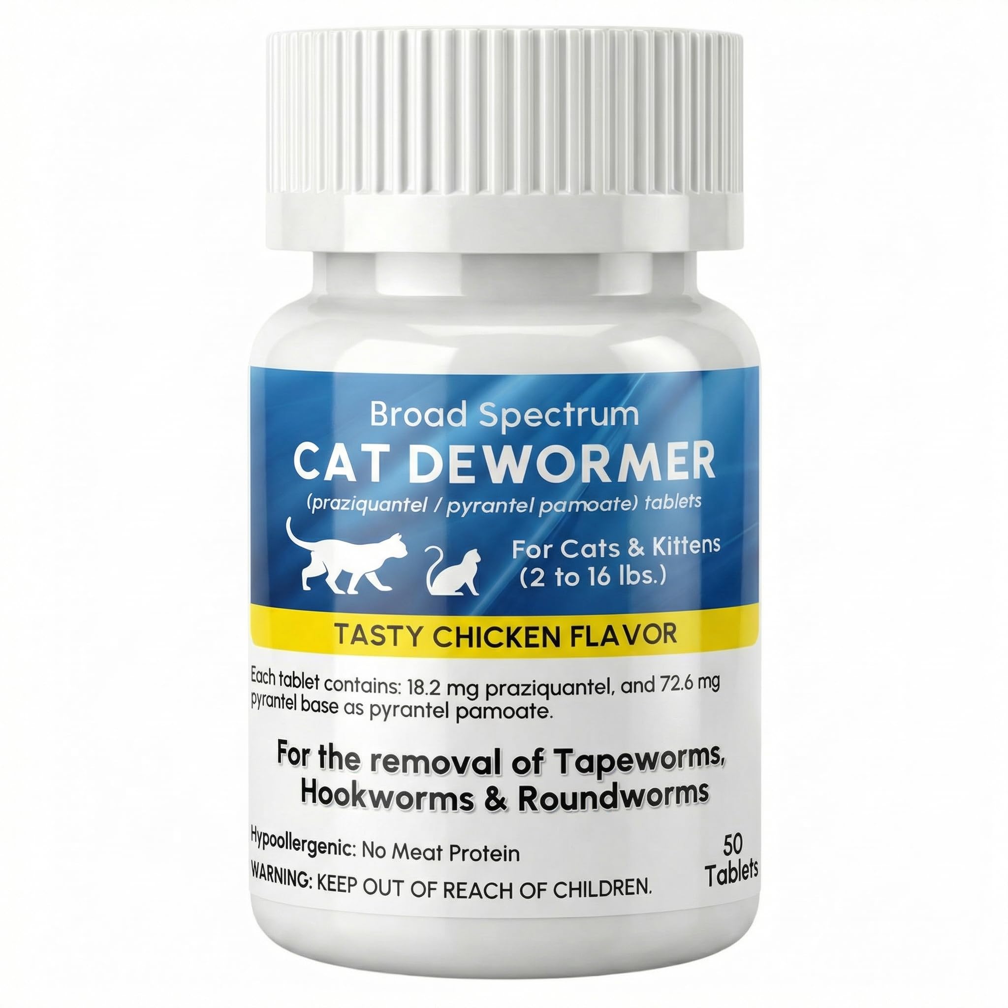 Morvequa broad-spectrum dewormer tablets packshot for comprehensive feline worm control