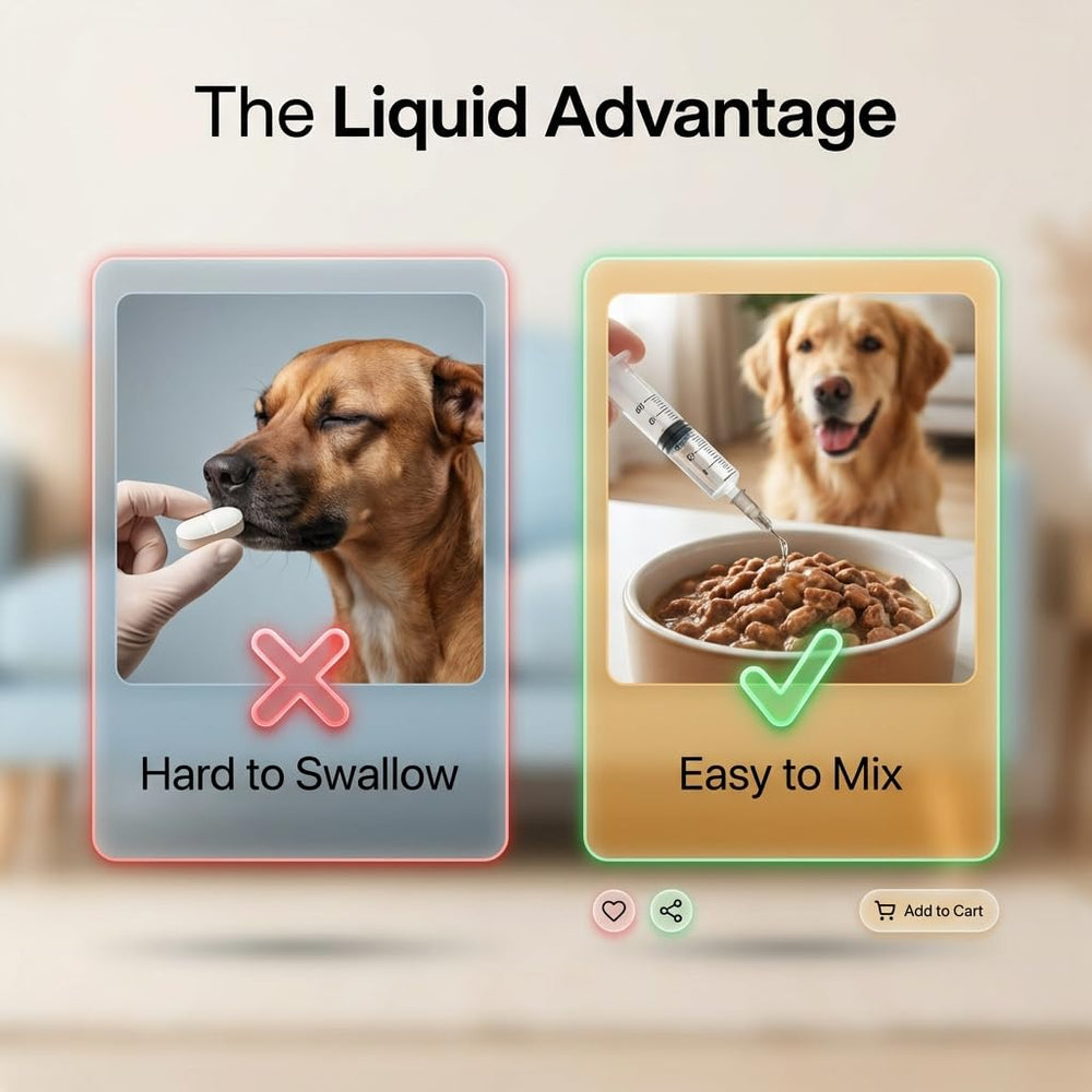 Morvequa liquid mixed with food to simplify administration.