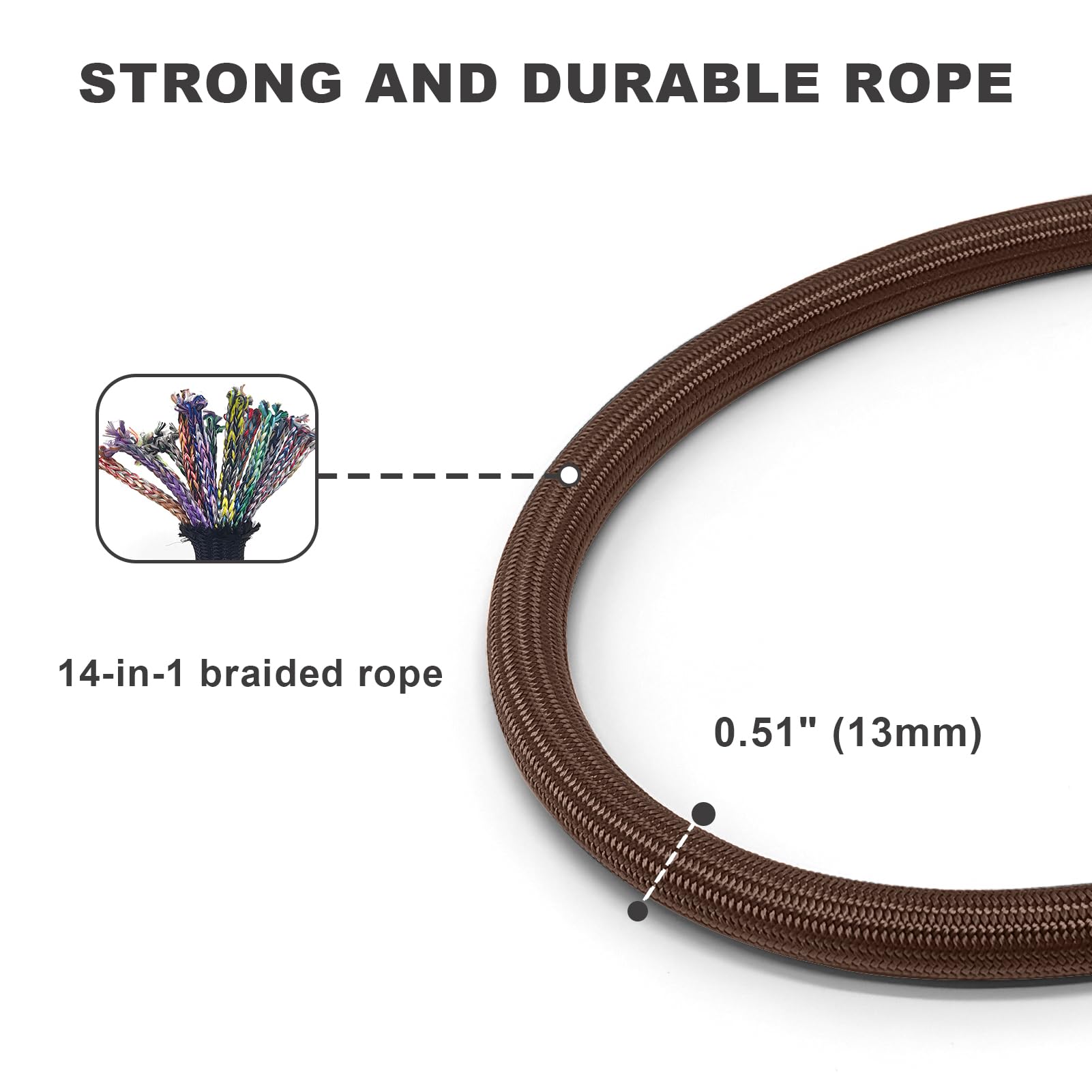 MORXIL leash featuring an O-ring for accessories like bags and keys