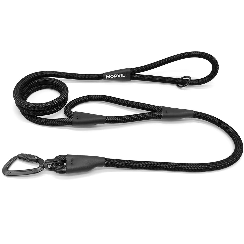 MORXIL rope dog leash with two handles for improved control on walks