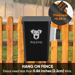 Moryimi outdoor bin wall-mounted brackets provide secure fence hanging.