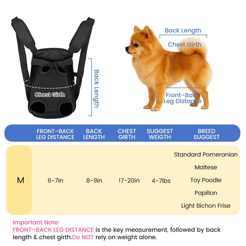 Mosago dog backpack back view demonstrates hands-free carry for hiking.
