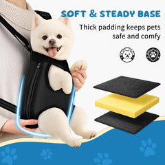 Mosago dog backpack carrier bottom cushion provides soft support during long strolls.