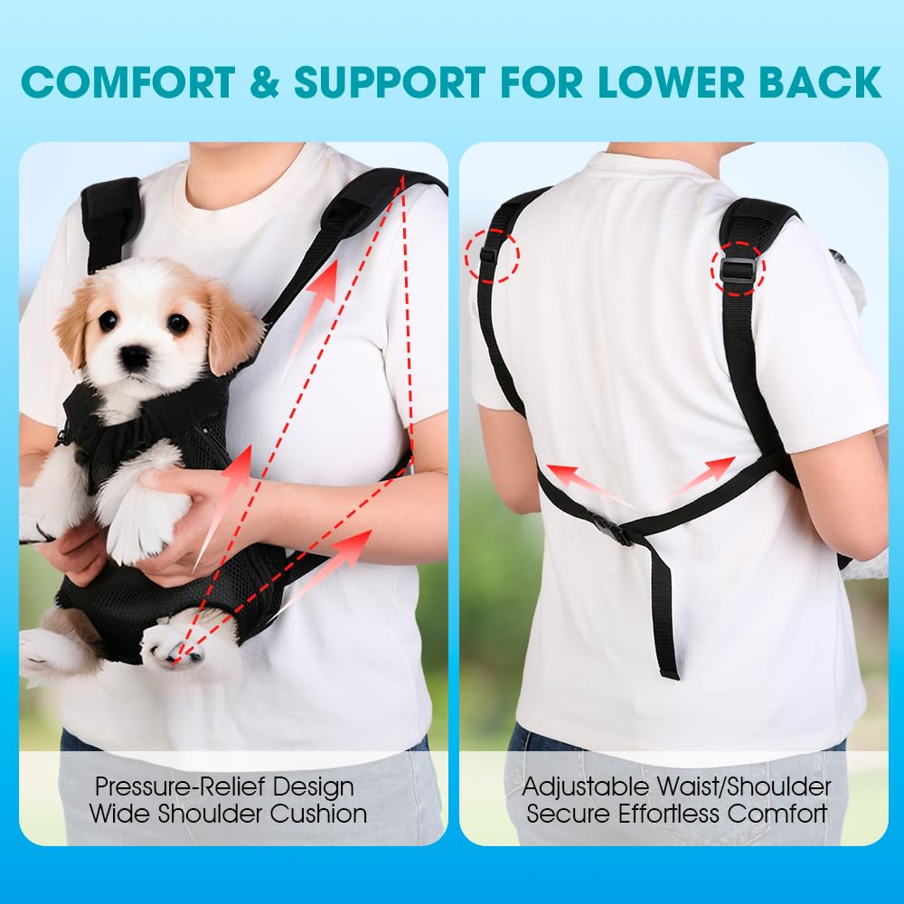 Mosago dog backpack carrier lightweight and foldable for travel.