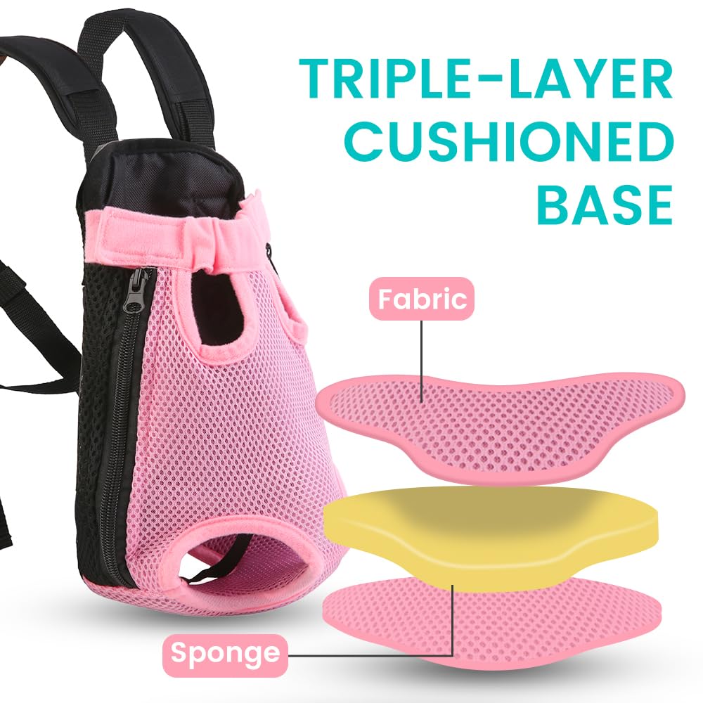 Mosago thick-strap backpack with cushioned bottom enhances comfort during walks.