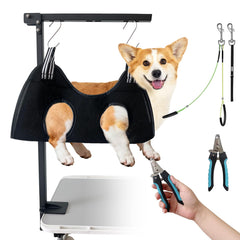 Mot Ycse adjustable grooming arm shown for stable angles during small dog trims
