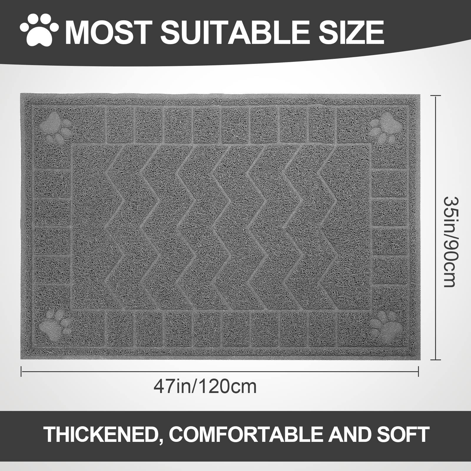 Motsamla mat mesh coil detail traps litter effectively near the box