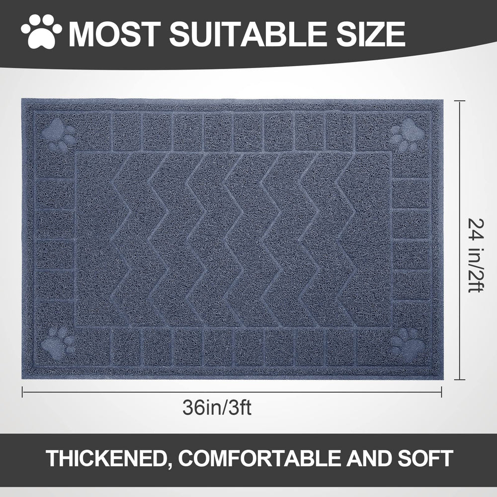 Motsamla cat litter mat durable mesh trap captures litter scatter effectively.