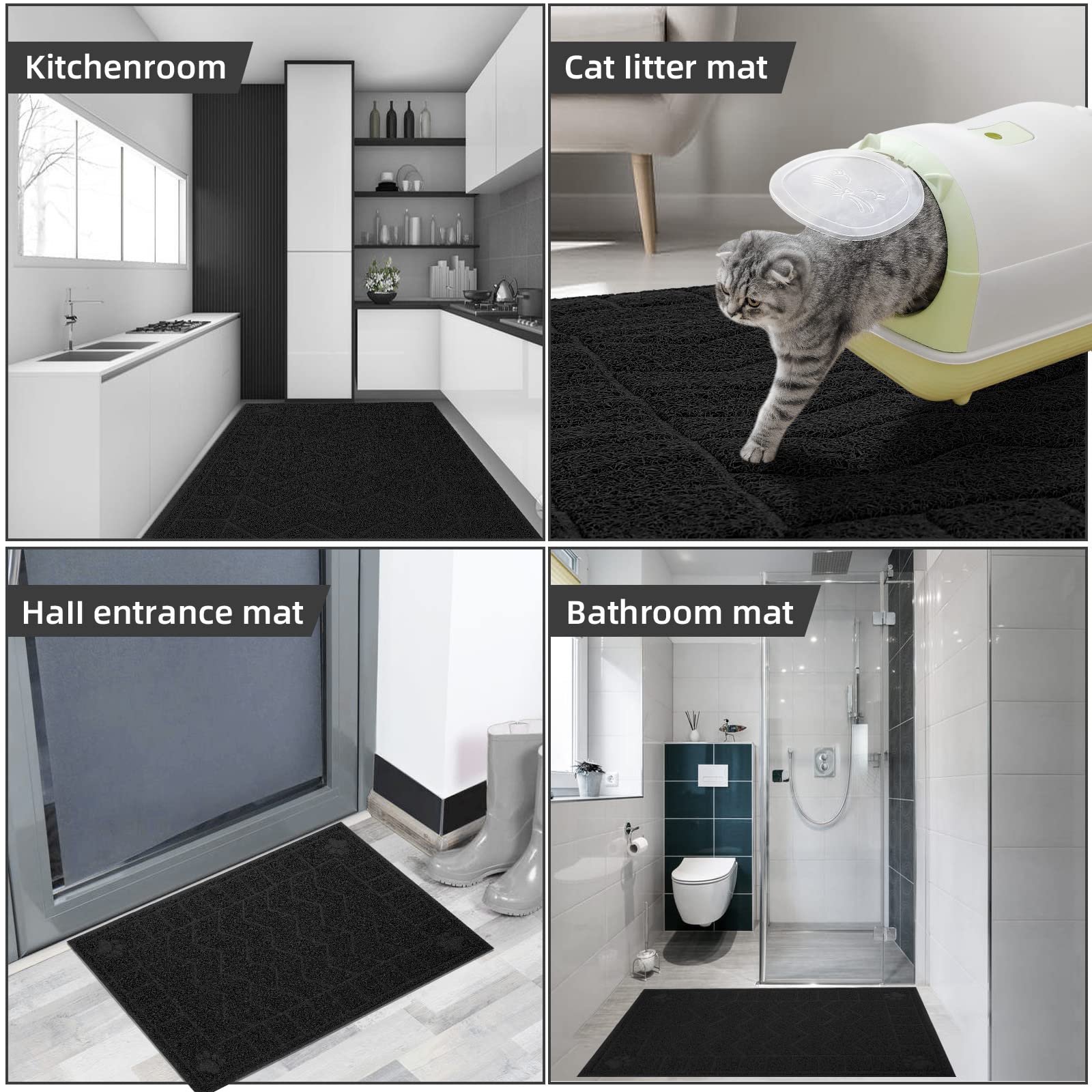 Motsamla durable PVC mat provides long-lasting coverage for busy households.