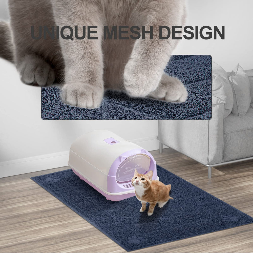 Motsamla cat litter mat easy to clean by shaking, vacuuming, or rinsing.