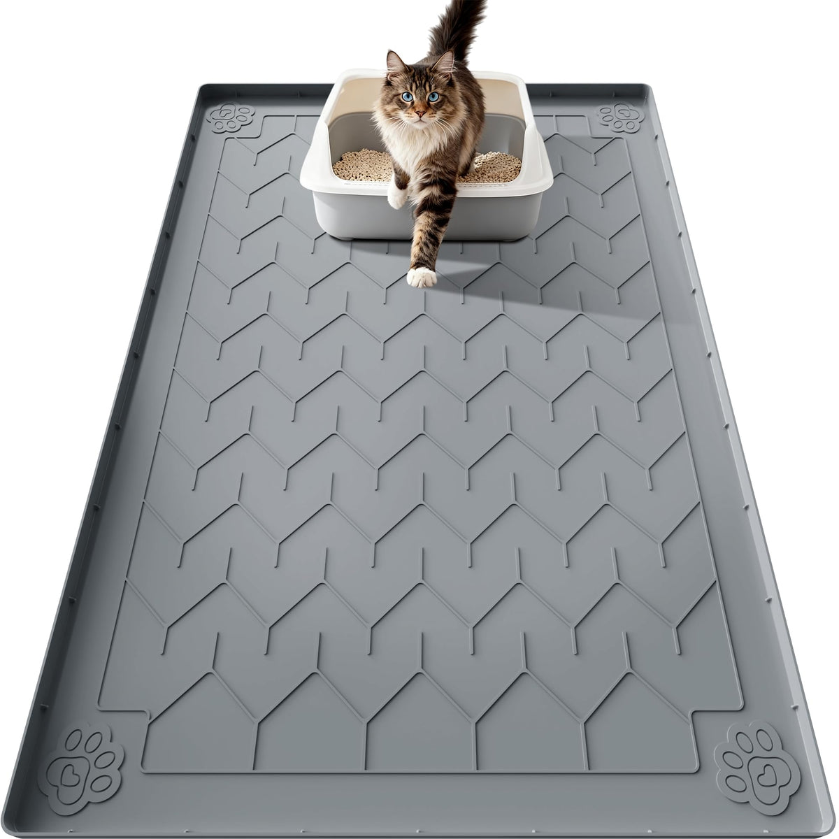 Motsamla cat litter mat extra-large 40x28 traps litter and protects floors.
