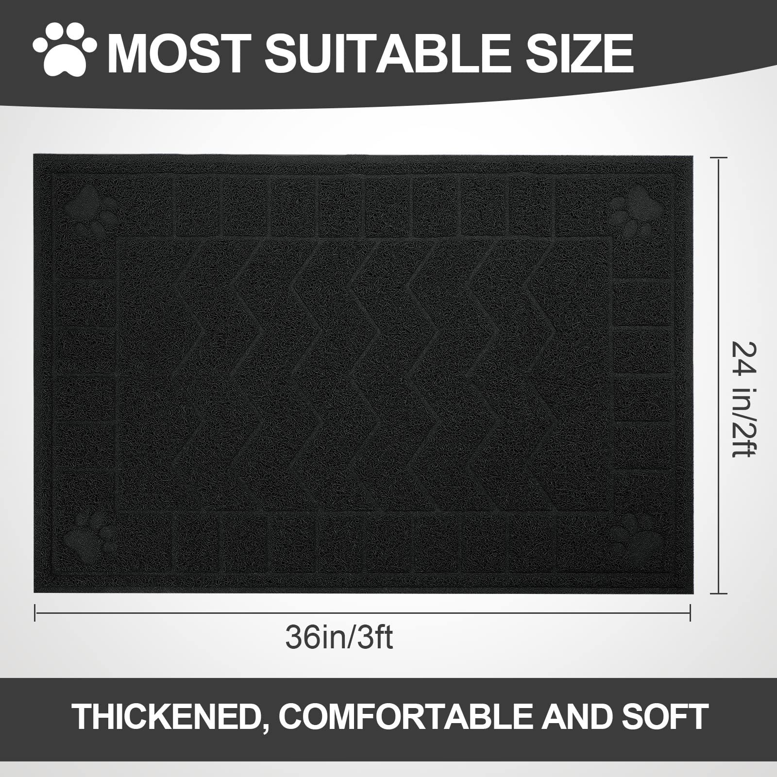 Motsamla cat litter mat close-up highlights litter-trapping mesh coils catching debris.