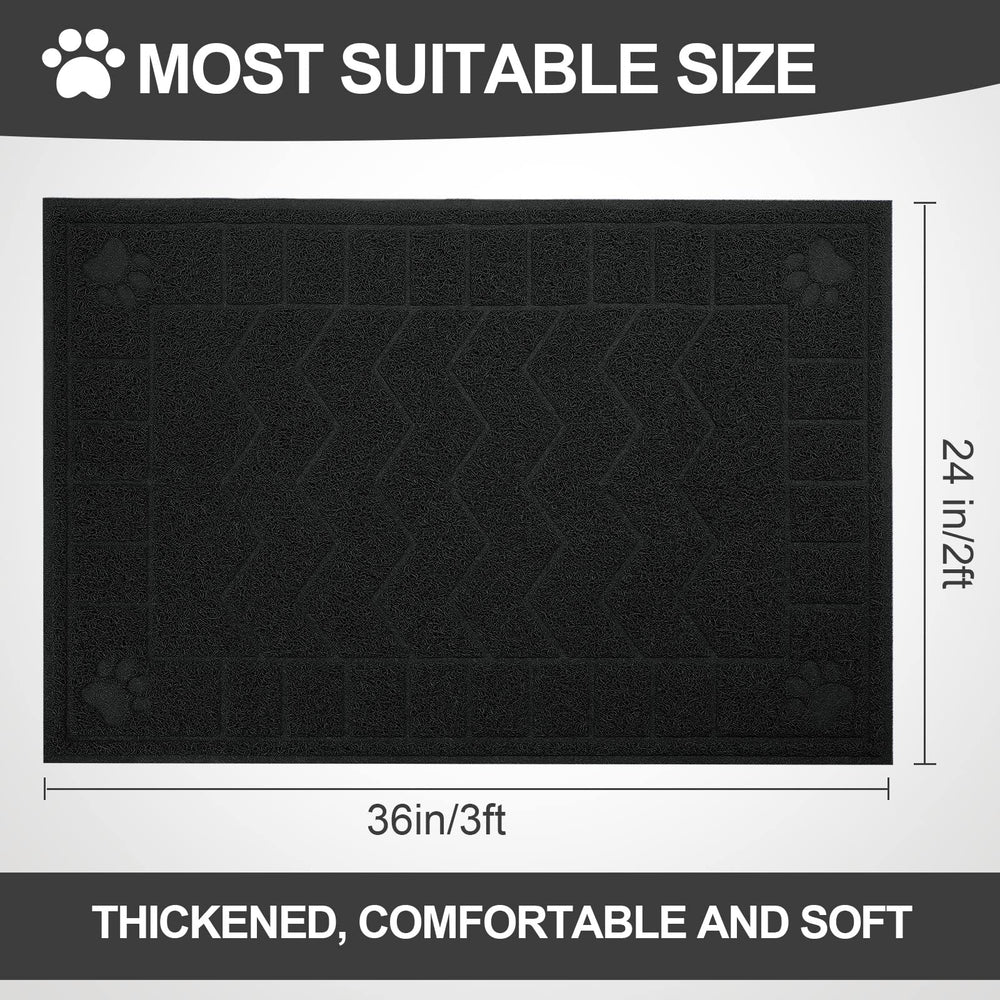 Motsamla cat litter mat close-up highlights litter-trapping mesh coils catching debris.