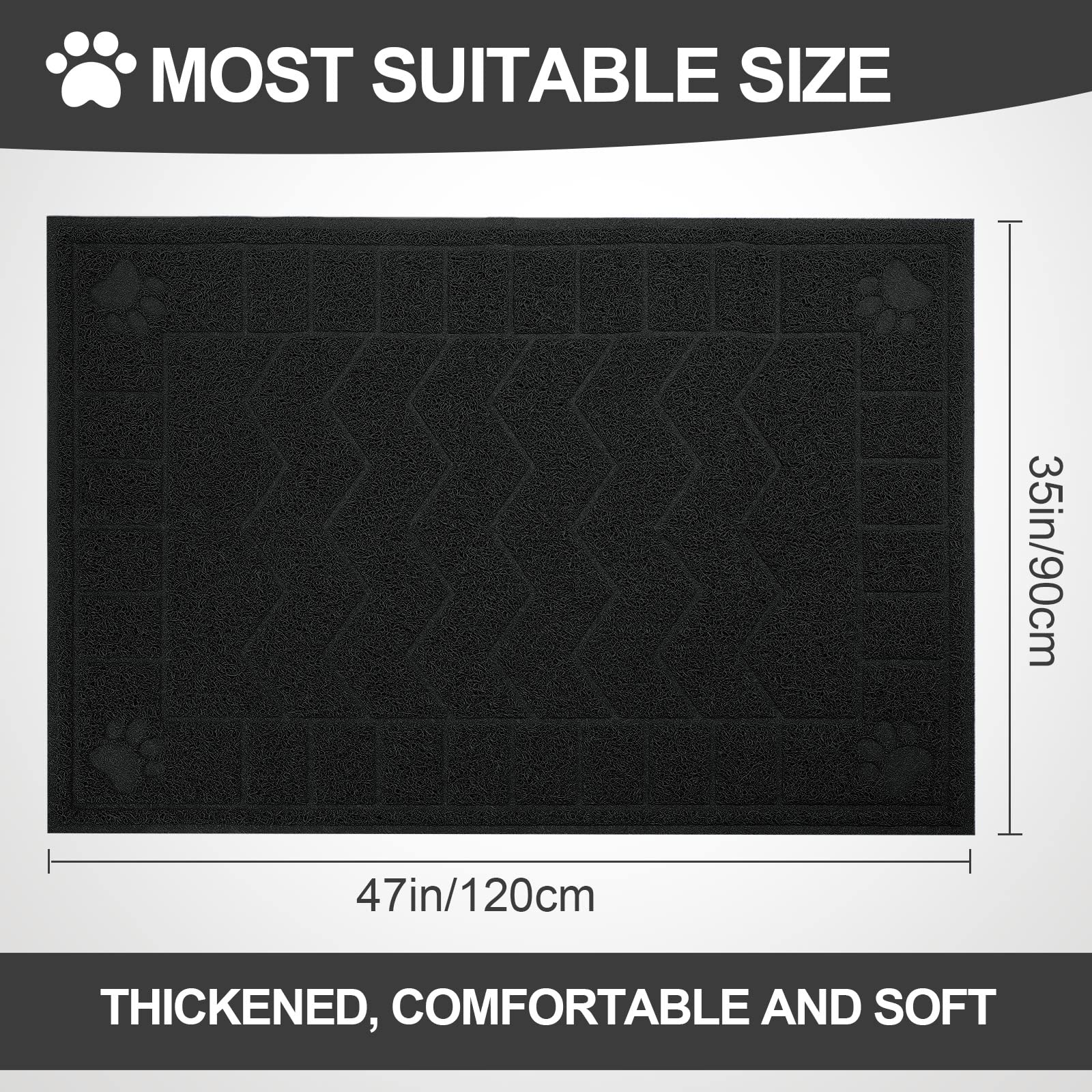 Motsamla litter-trapper top catches litter with durable mesh, reducing floor mess.