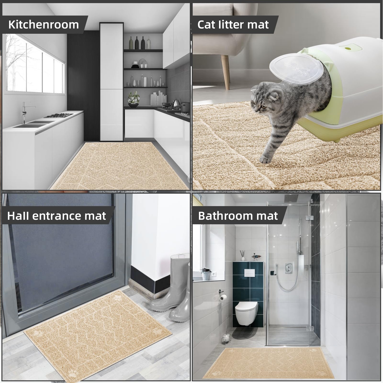 Motsamla multi-use mat suited for doors, kitchens, and more