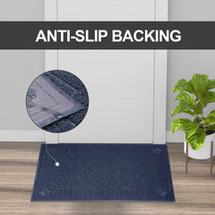 Motsamla cat litter mat waterproof backing protects floors from moisture.