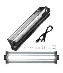 MouMouPurr T5 UVB fixture front view for compact desert terrarium lighting