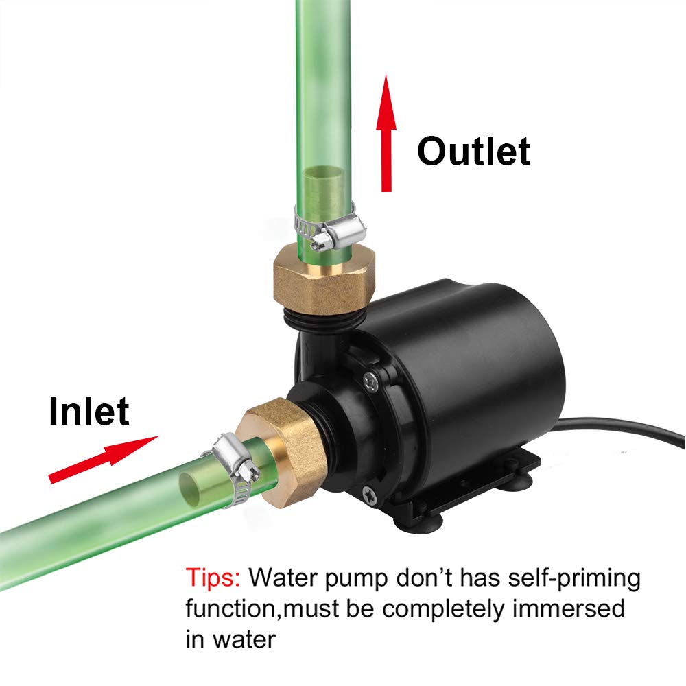 MOUNTAIN_ARK DC12V pump illustrating 14.5 ft lift capability.