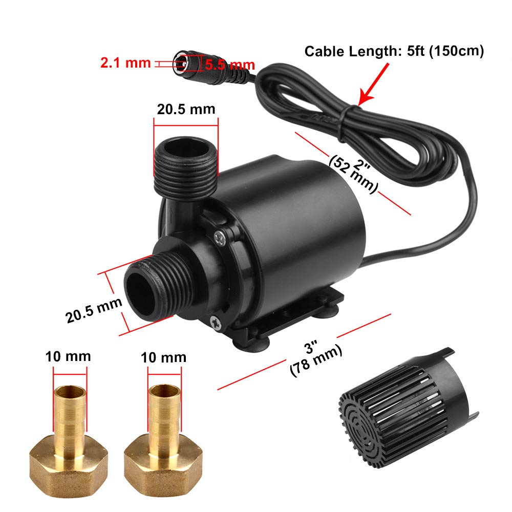 MOUNTAIN_ARK DC12V pump packaging includes all essential components.