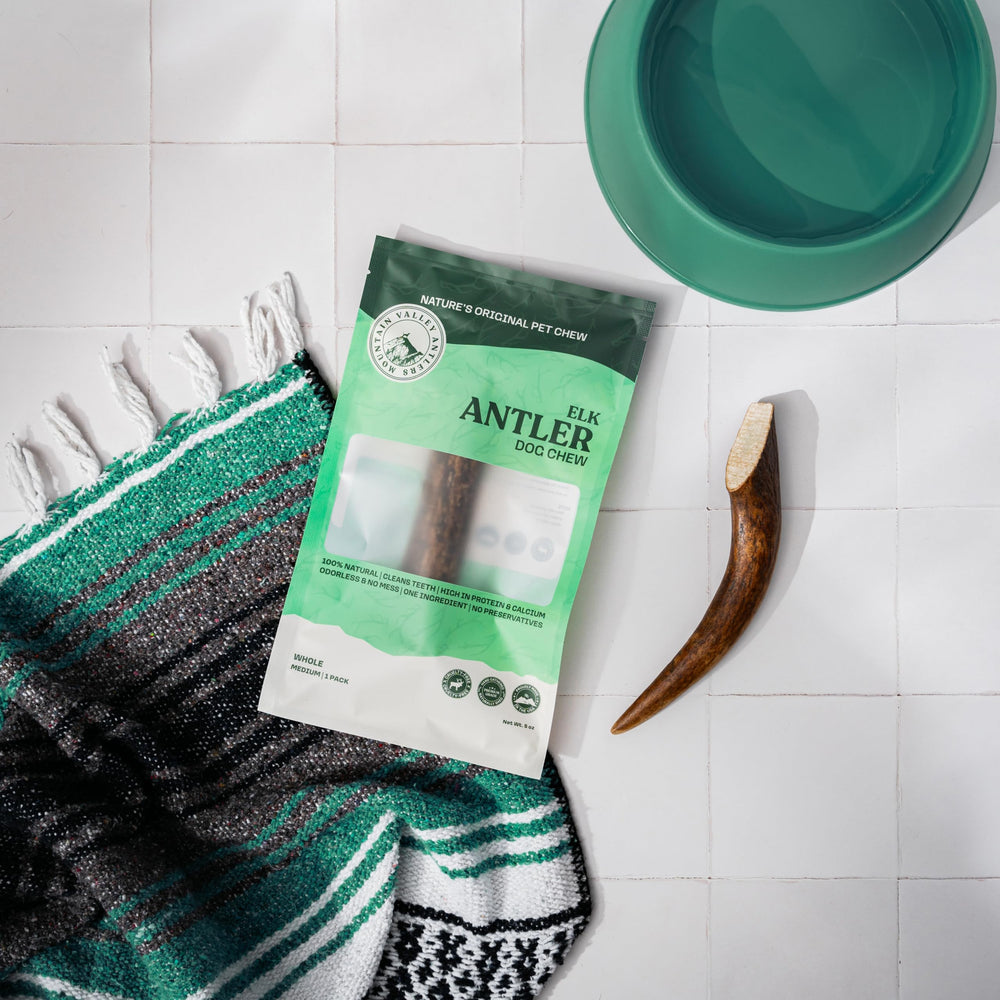 Mountain Valley Elk Antlers offer a non-greasy, mess-free chew experience.