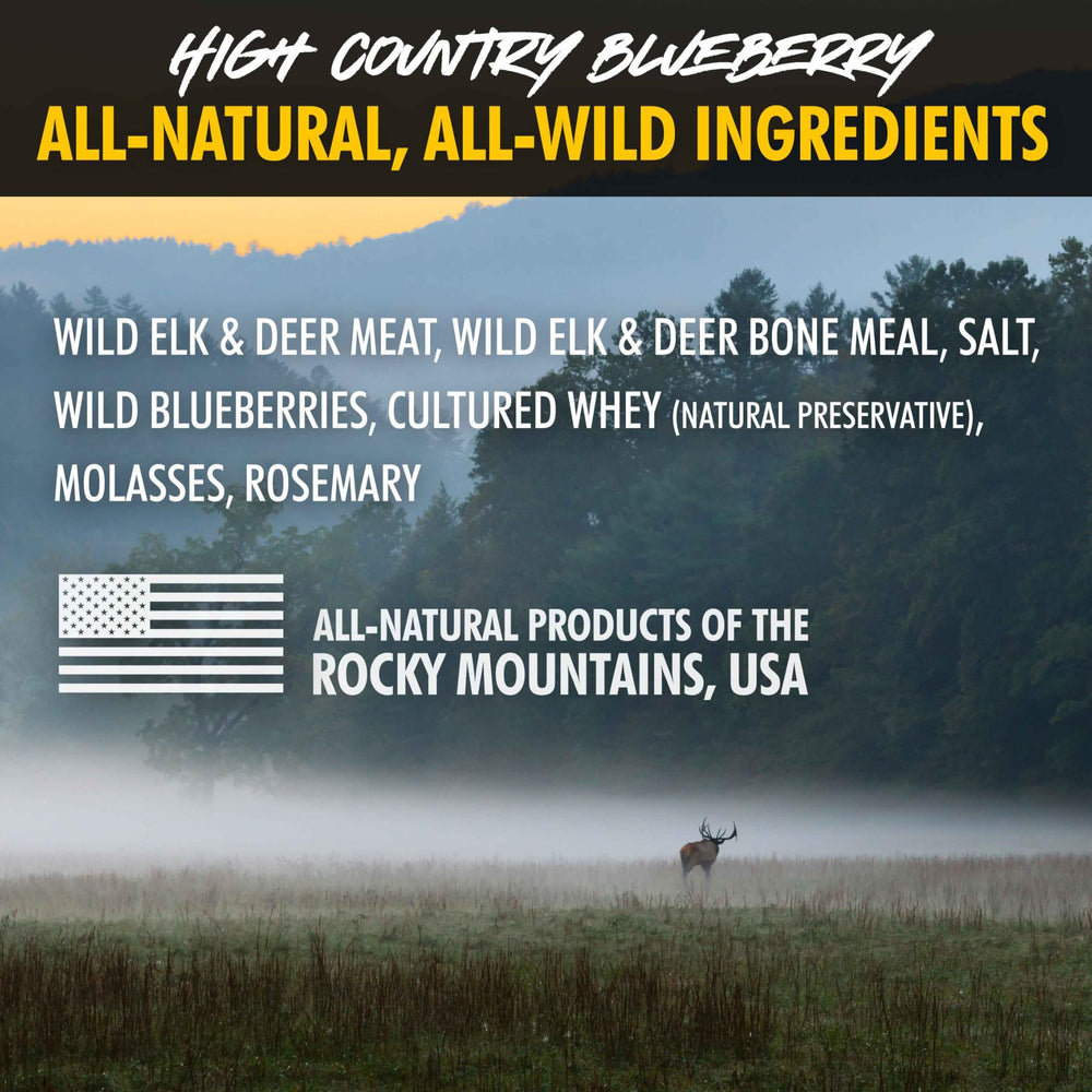 Bone meal minerals from elk and venison for bone vitality in Mountain Wild formula