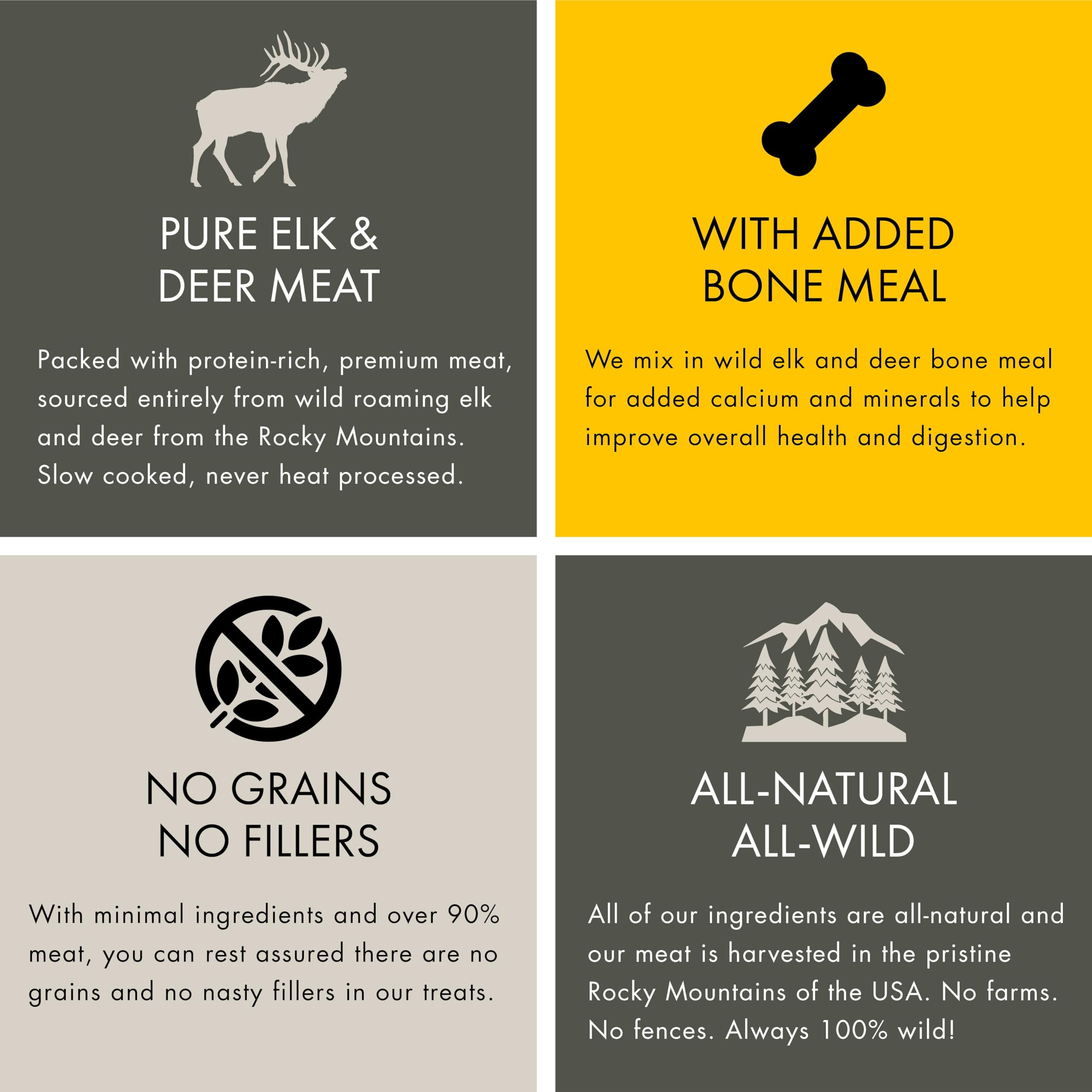 All-natural, grain-free Mountain Wild recipe without fillers.