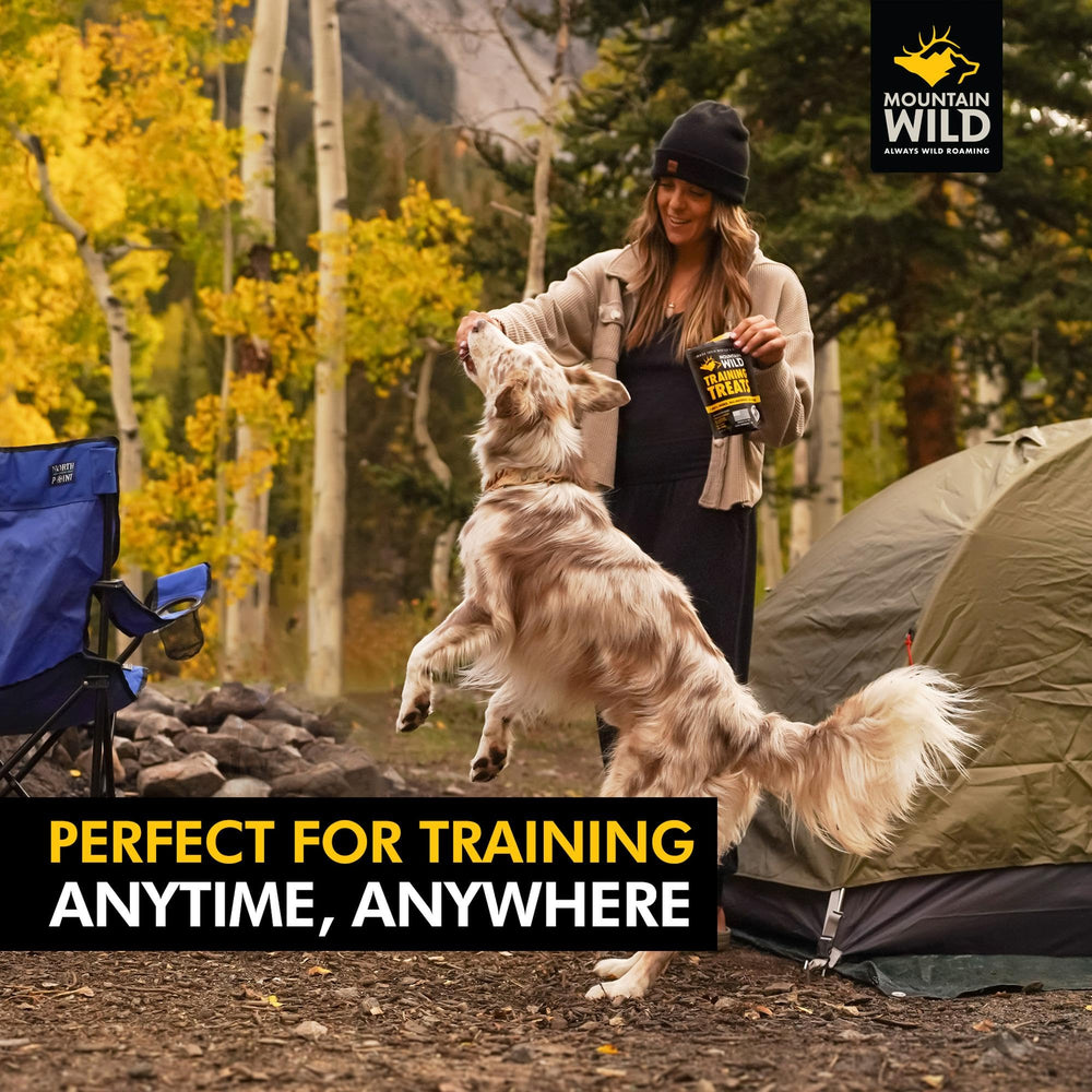 Two 4-ounce bags of Mountain Wild treats ready for training.