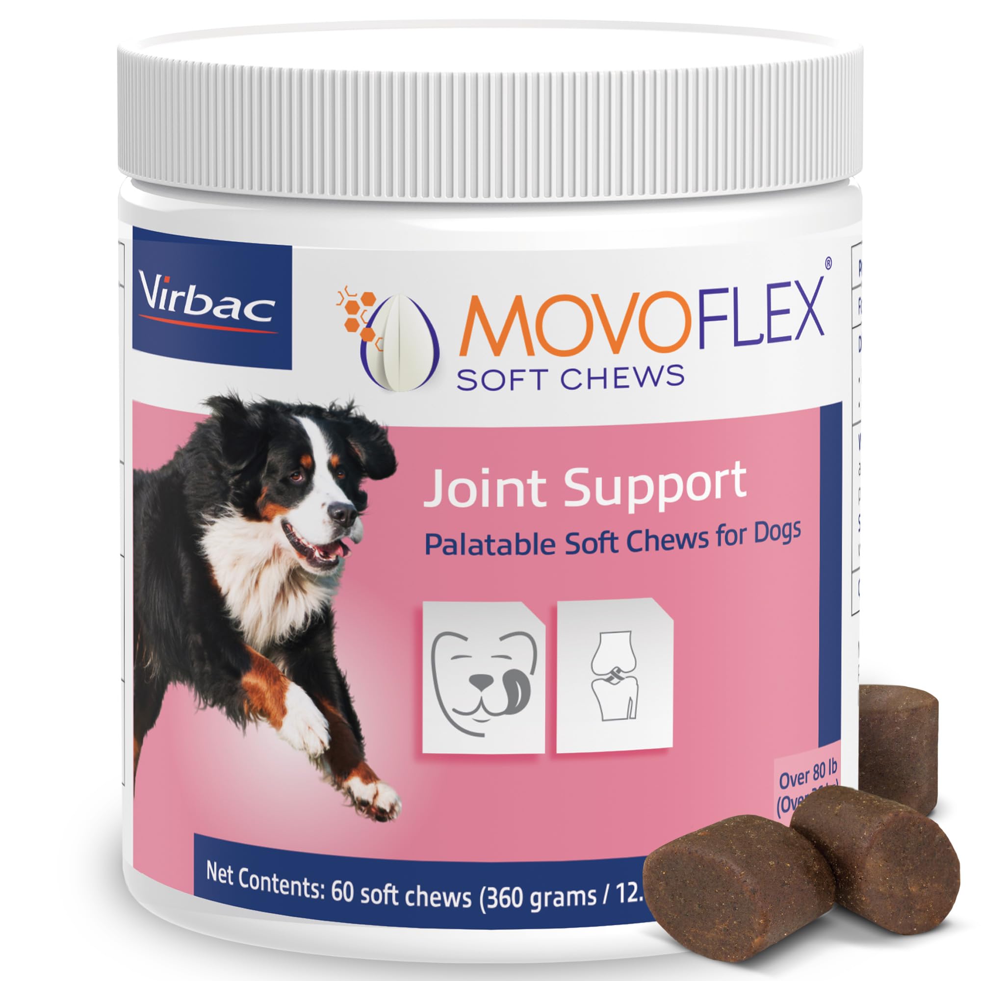 MOVOFLEX soft chews for large dogs, supporting joint mobility