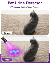 MOWETOO Black Light Flashlight USB-C charging display clearly shows battery status.