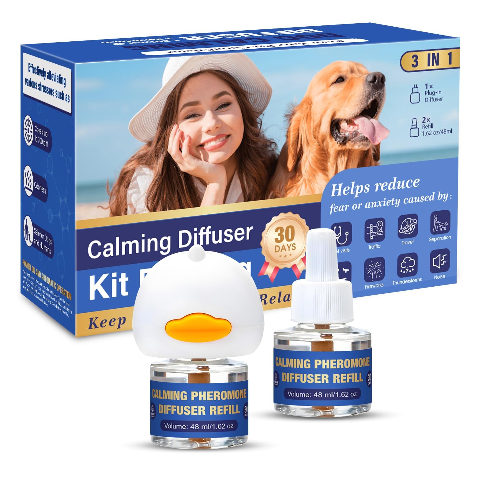 MOYAMUTU dog pheromone diffuser unit easing dog anxiety at home