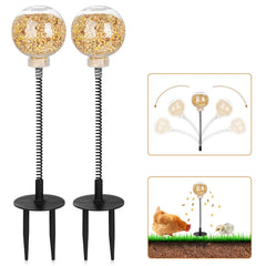Moyardow Peck Toy interactive ball with removable track to engage hens during feeding