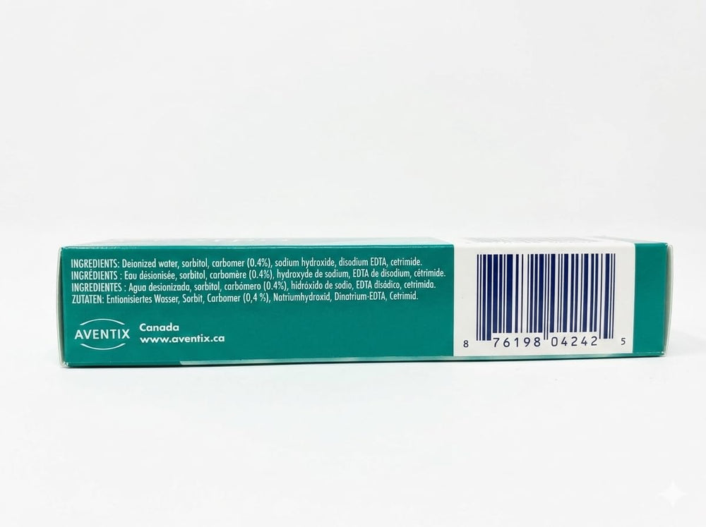 MOYLEAF Aventix Eye Lube two-pack display emphasizes value and convenience
