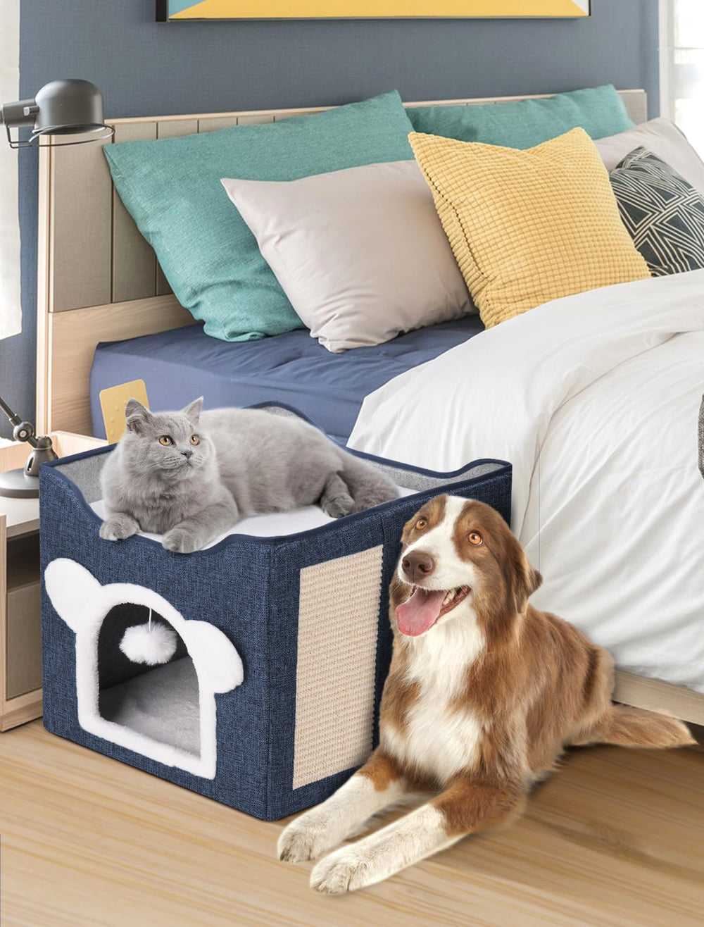 MOYLLOG semi-enclosed den offers a secure resting space.