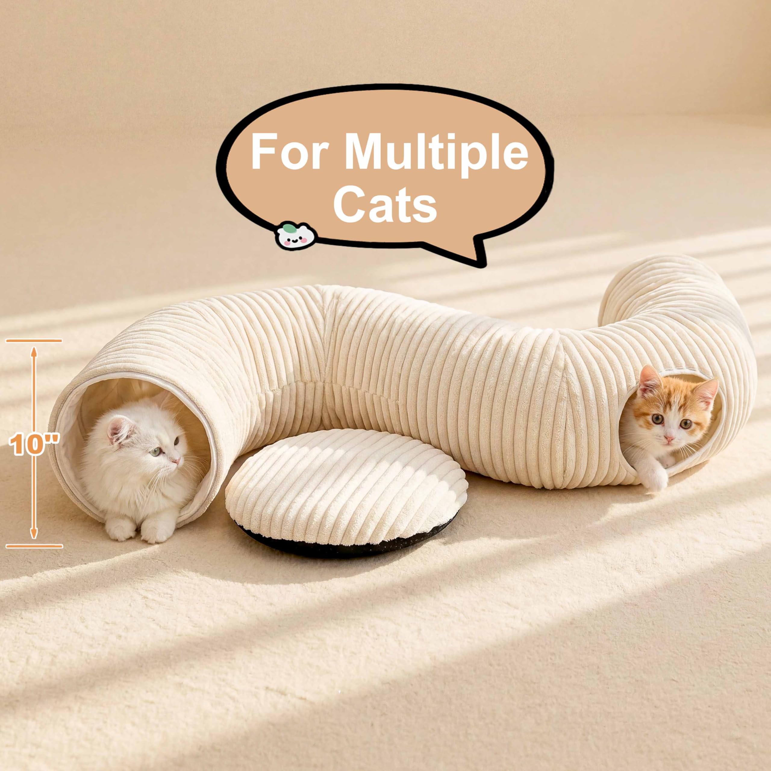 MOYMO cat tunnel bed foldable setup for easy storage