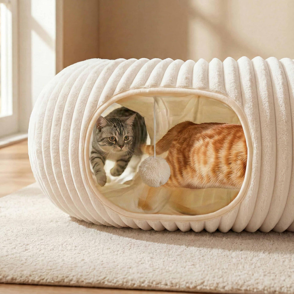 MOYMO cat tunnel bed interior tunnel section offers cozy exploration