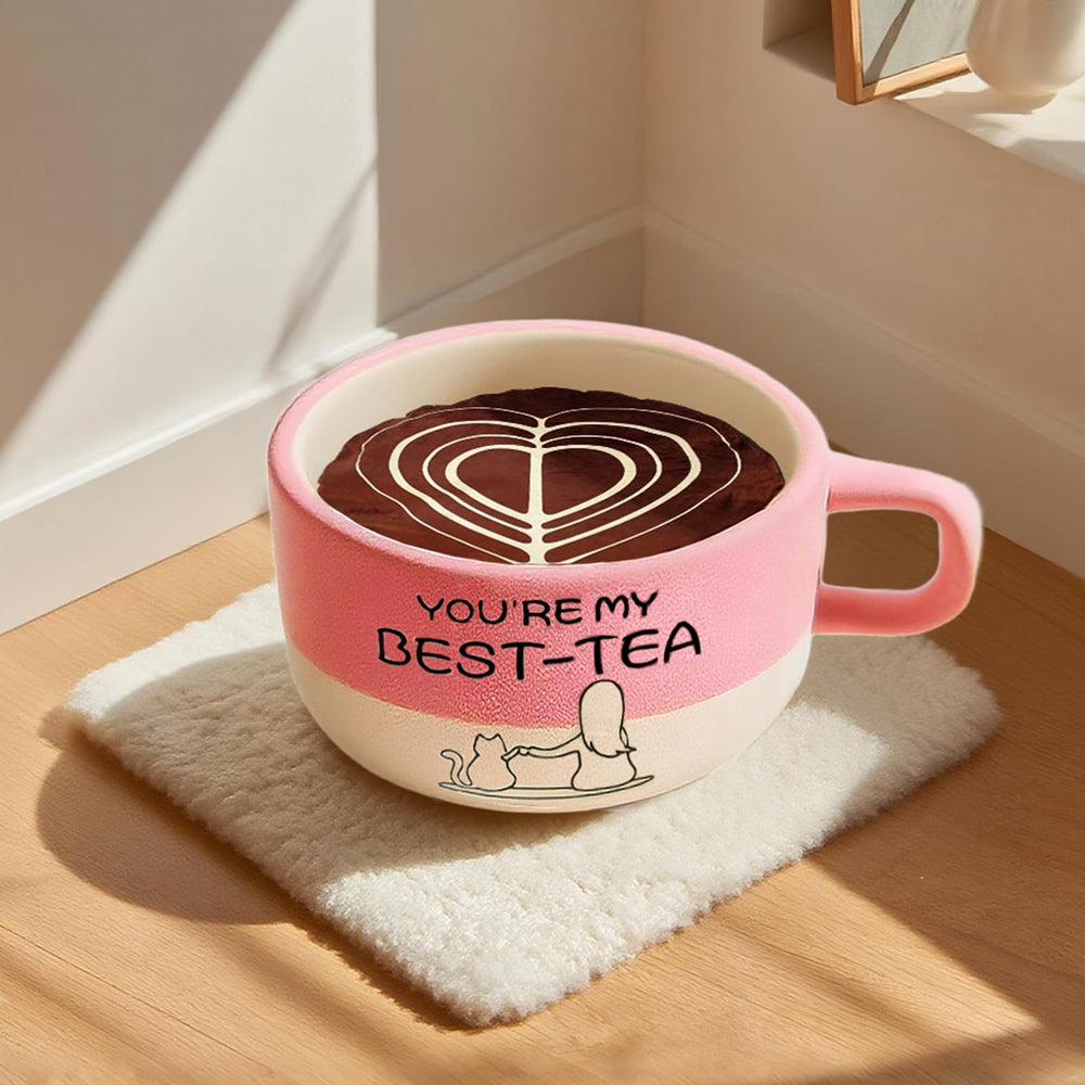 MOYMO coffee cup bed top-down view highlights compact, space-saving pet comfort