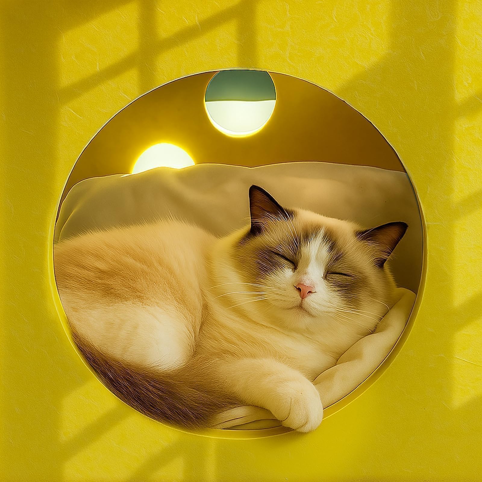 MOYMO indoor kitten tunnel play area adds roomy space and hide-and-seek fun.