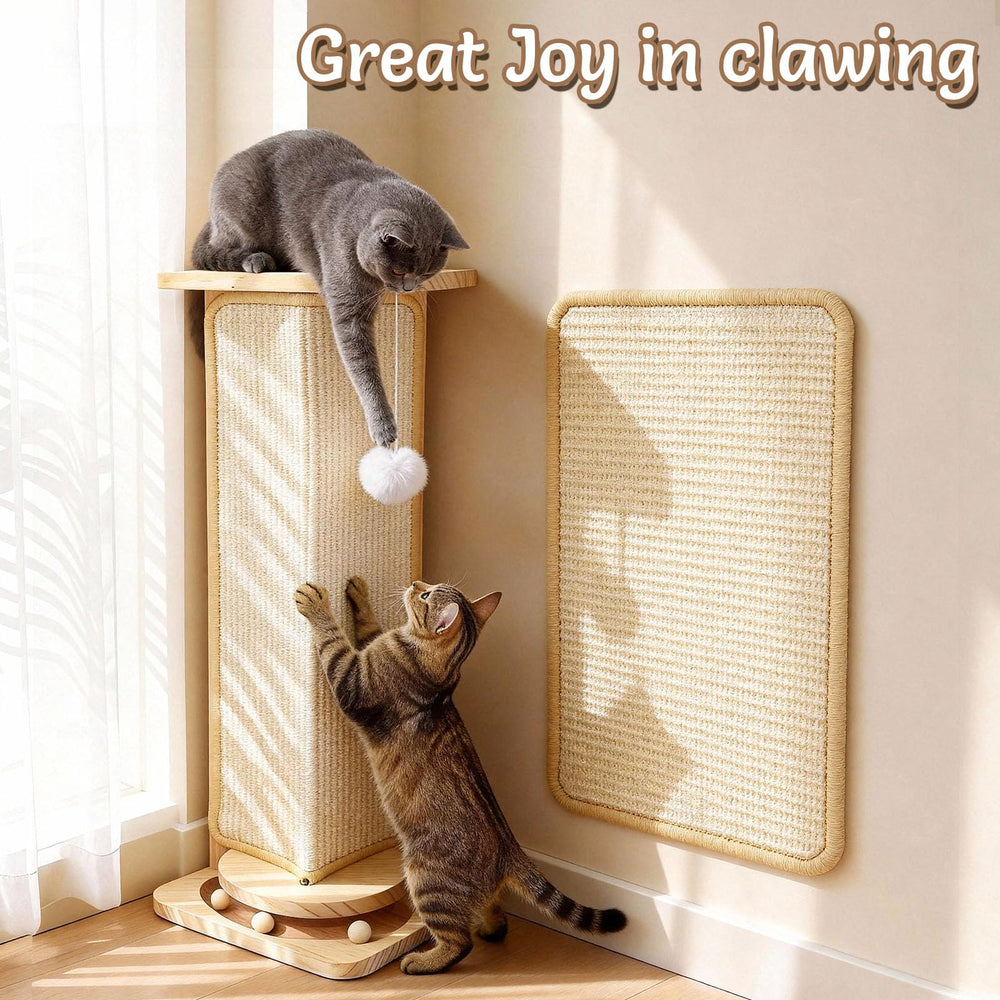 MOYMO natural sisal surface provides satisfying scratching texture.