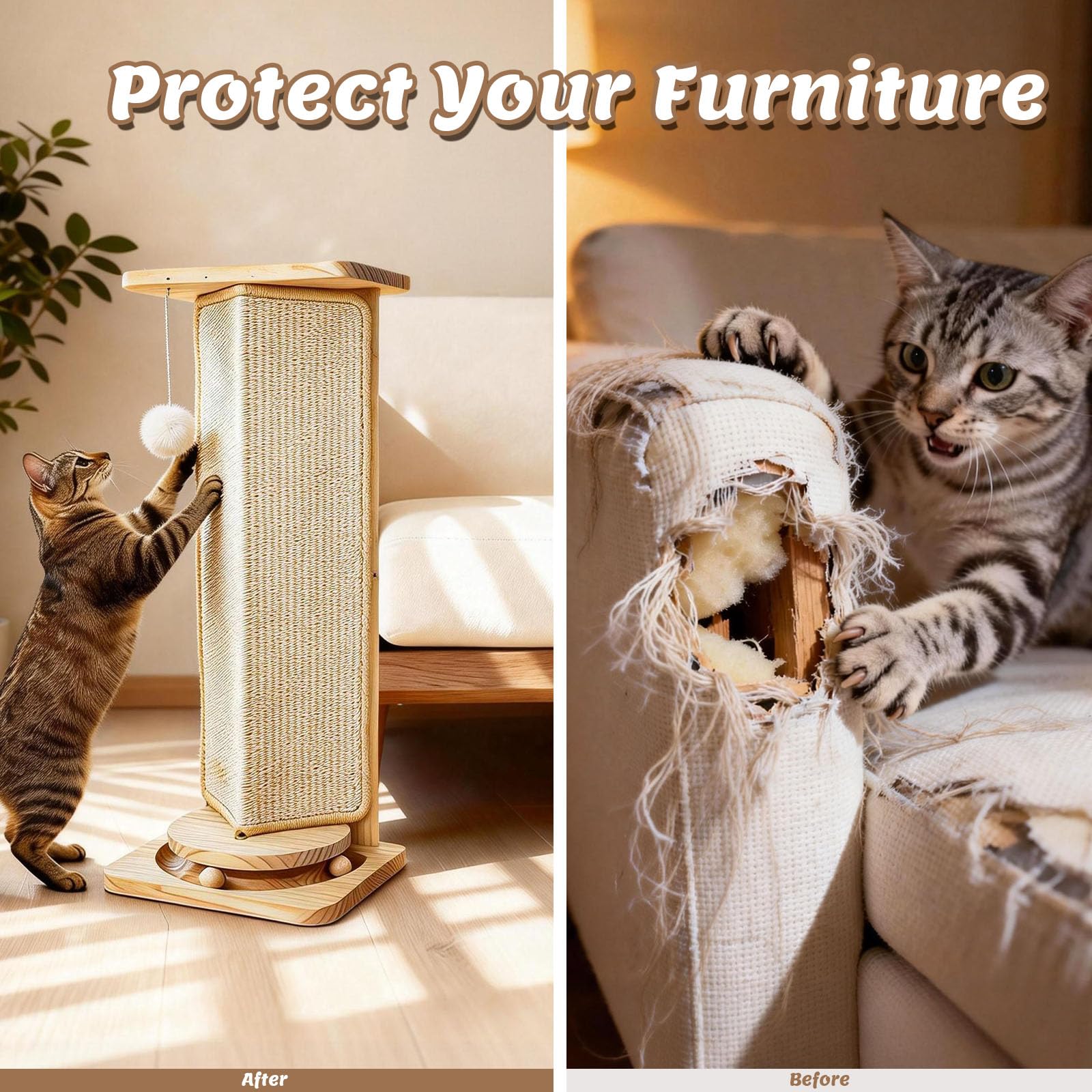 MOYMO wall corner protector shields sofa edges from claws and scratches.