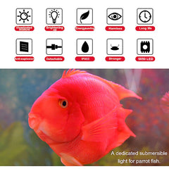 MQ aquarium light underwater mount highlighting IP68 protection