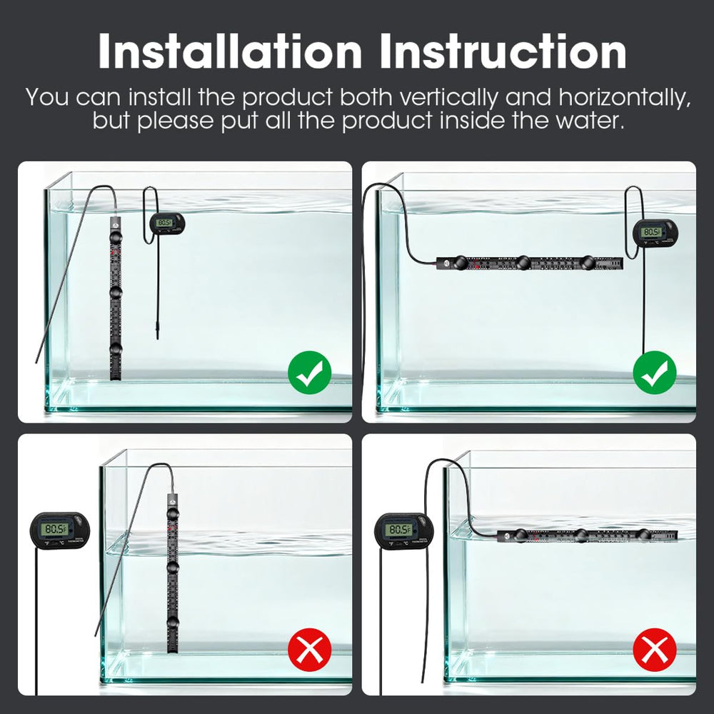 MQ extra thermometer included to verify tank temperature