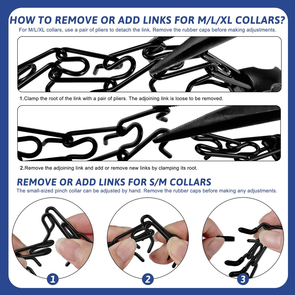 MR.BEEFOO Pinch Collar size adjustment for different dog weights