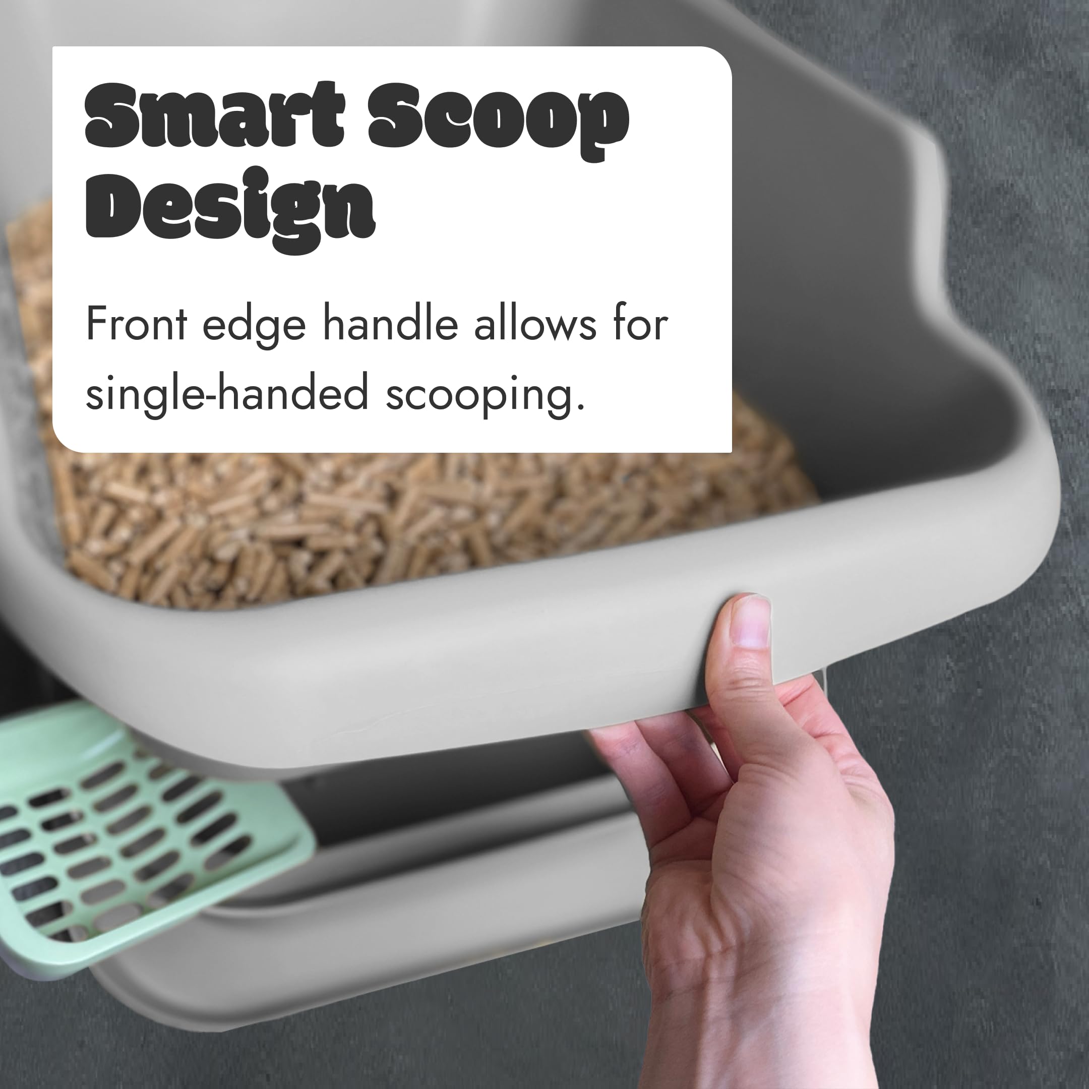 Mr. Catman odor control uses sawdust cover to seal odors.