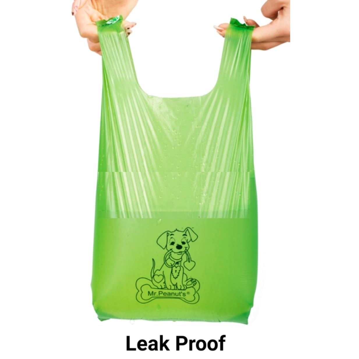 Mr. Peanut's bag dispenser with leash clip keeps one hand free