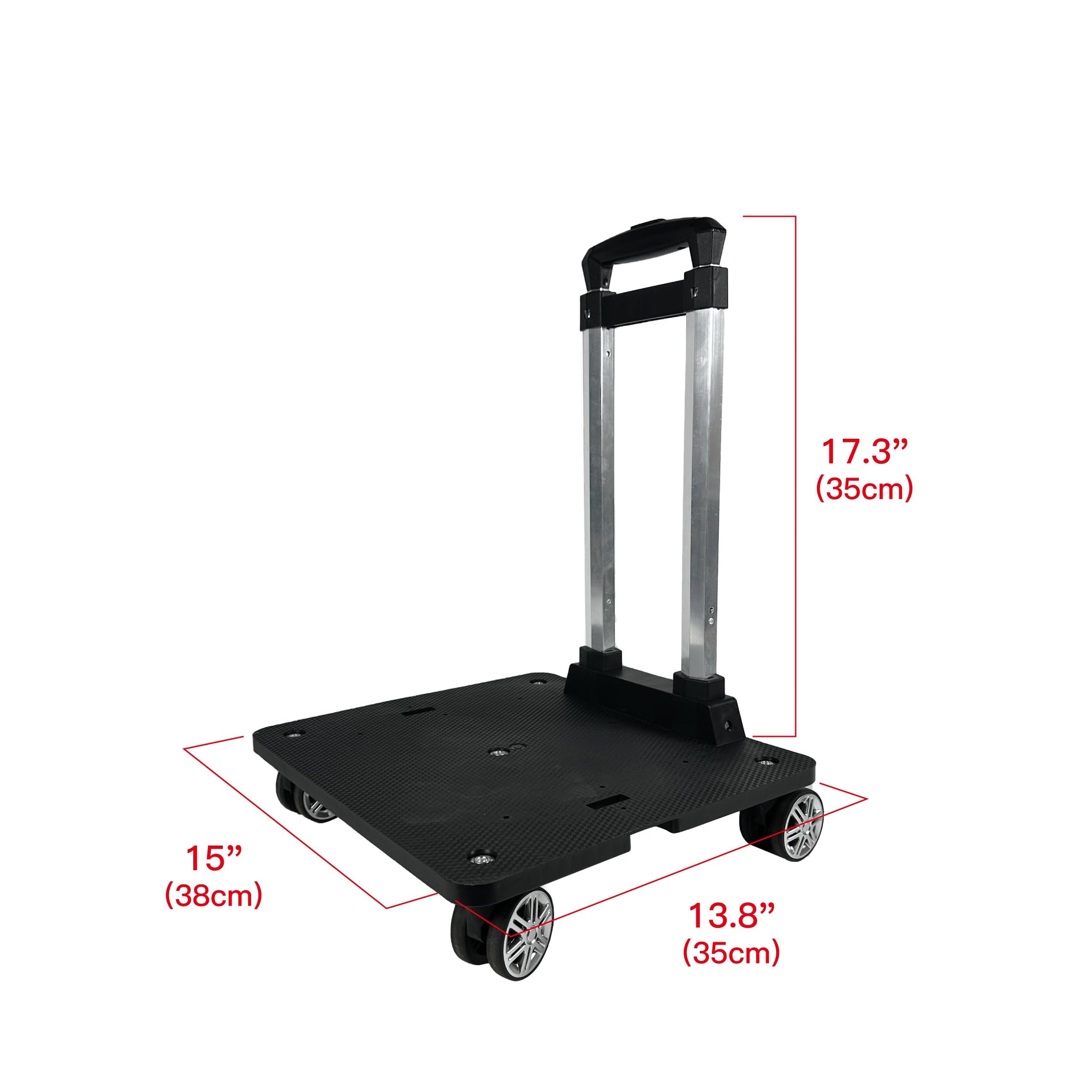 Mr. Peanut's Spinner Wheelbase fits overhead bins for easy airport storage.