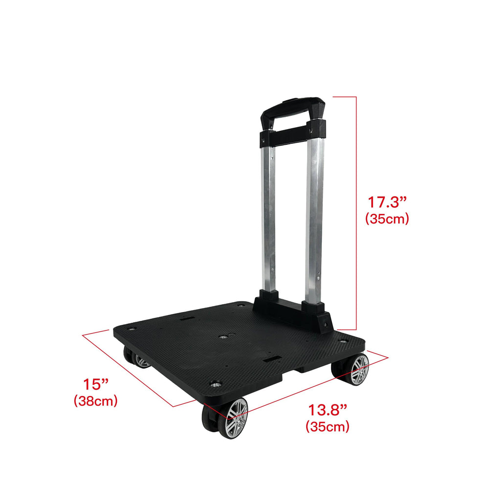 Mr. Peanut's Spinner Wheelbase fits overhead bins for easy airport storage.