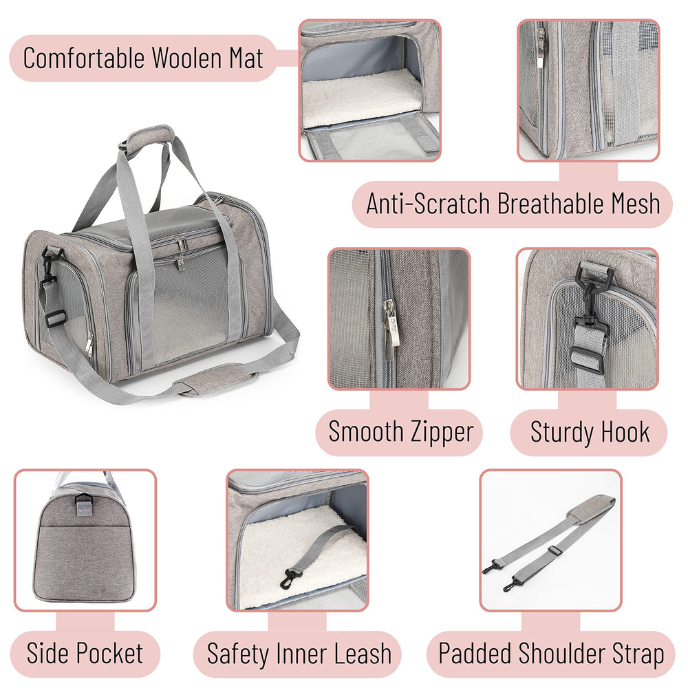 Mr. Pen Pet Carrier solid base keeps the carrier steady on surfaces.
